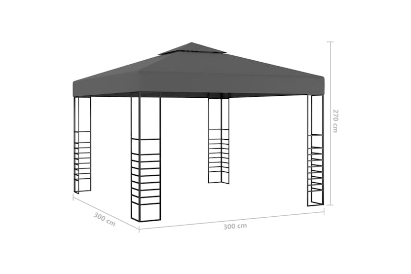 Vidaxl 3070306 Garden Marquee With Led String Lights 3x3 M Anthracite Vidaxl 3070306 Garden Marquee With Led String Lights 3x3 M Anthracite