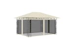 Vidaxl 3070315 Gazebo With Mosquito Net&led String Lights 4x3x2.73 M Cream Vidaxl 3070315 Gazebo With Mosquito Net&led String Lights 4x3x2.73 M Cream