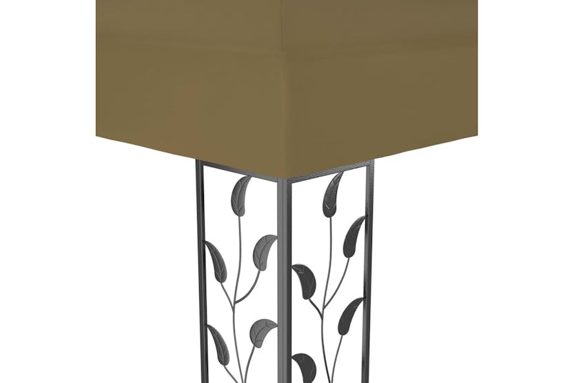 Vidaxl 3070313 Gazebo With Double Roof&led String Lights 3x4 M Taupe Vidaxl 3070313 Gazebo With Double Roof&led String Lights 3x4 M Taupe