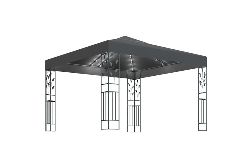 Vidaxl 3070296 Gazebo With Led String Lights 3x3 M Anthracite Vidaxl 3070296 Gazebo With Led String Lights 3x3 M Anthracite