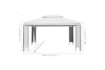Vidaxl 3070301 Gazebo With Led String Lights White 3x4 M Vidaxl 3070301 Gazebo With Led String Lights White 3x4 M