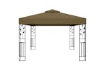 Vidaxl 3070313 Gazebo With Double Roof&led String Lights 3x4 M Taupe Vidaxl 3070313 Gazebo With Double Roof&led String Lights 3x4 M Taupe