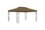 Vidaxl 3070313 Gazebo With Double Roof&led String Lights 3x4 M Taupe Vidaxl 3070313 Gazebo With Double Roof&led String Lights 3x4 M Taupe