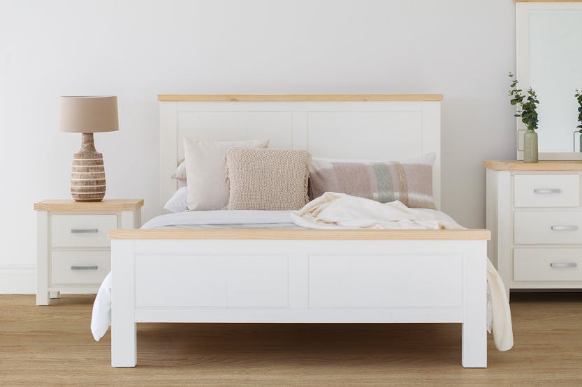 Cotswold Bed Frame | Super King | 6ft | White/Natural Cotswold Bed Frame | Super King | 6ft | White/Natural