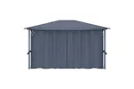 Vidaxl 3070336 Gazebo With Curtain&led String Lights 4x3 M Anthracite Aluminium Vidaxl 3070336 Gazebo With Curtain&led String Lights 4x3 M Anthracite Aluminium