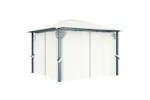 Vidaxl 3070332 Gazebo With Curtain&led String Lights 3x3 M Cream Aluminium Vidaxl 3070332 Gazebo With Curtain&led String Lights 3x3 M Cream Aluminium