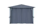 Vidaxl 3070336 Gazebo With Curtain&led String Lights 4x3 M Anthracite Aluminium Vidaxl 3070336 Gazebo With Curtain&led String Lights 4x3 M Anthracite Aluminium