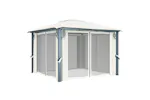 Vidaxl 3070332 Gazebo With Curtain&led String Lights 3x3 M Cream Aluminium Vidaxl 3070332 Gazebo With Curtain&led String Lights 3x3 M Cream Aluminium