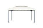 Vidaxl 3070351 Gazebo With Led String Lights 400x300 Cm Cream Aluminium Vidaxl 3070351 Gazebo With Led String Lights 400x300 Cm Cream Aluminium