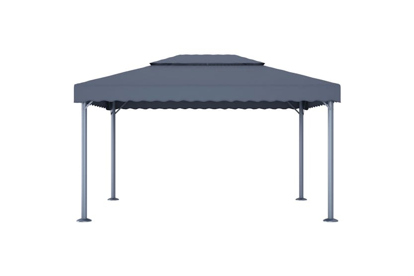 Vidaxl 3070352 Gazebo With Led String Lights 400x300 Cm Anthracite Aluminium Vidaxl 3070352 Gazebo With Led String Lights 400x300 Cm Anthracite Aluminium