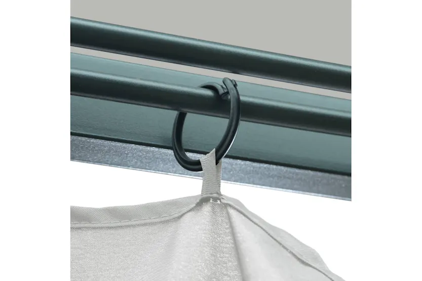 Vidaxl 3070332 Gazebo With Curtain&led String Lights 3x3 M Cream Aluminium Vidaxl 3070332 Gazebo With Curtain&led String Lights 3x3 M Cream Aluminium