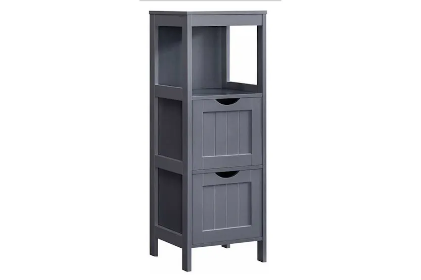 Vasagle Grey Floor Cabinet For Diy Bathroom Storage And Organisation Vasagle Grey Floor Cabinet For Diy Bathroom Storage And Organisation