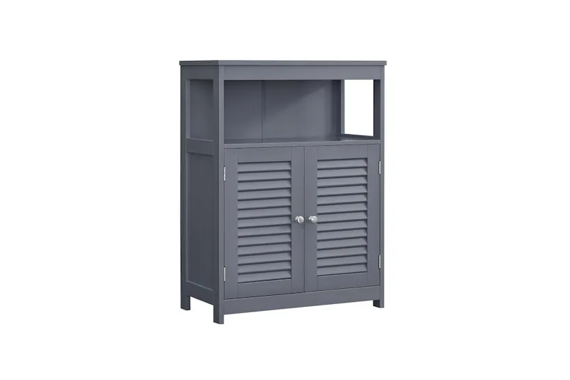 Vasagle Grey Floor Cabinet For Diy Bathroom Storage And Organisation Vasagle Grey Floor Cabinet For Diy Bathroom Storage And Organisation