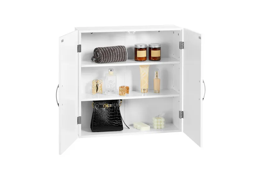 Vasagle Bbc321w01 - Premium Wall Mounted Bathroom Cabinet - Diy Storage And Organiser Vasagle Bbc321w01 - Premium Wall Mounted Bathroom Cabinet - Diy Storage And Organiser