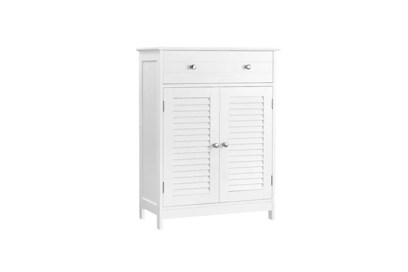 Vasagle Bbc566w03 - Stylish Bathroom Cabinet With Adjustable Shelves And Drawers Vasagle Bbc566w03 - Stylish Bathroom Cabinet With Adjustable Shelves And Drawers