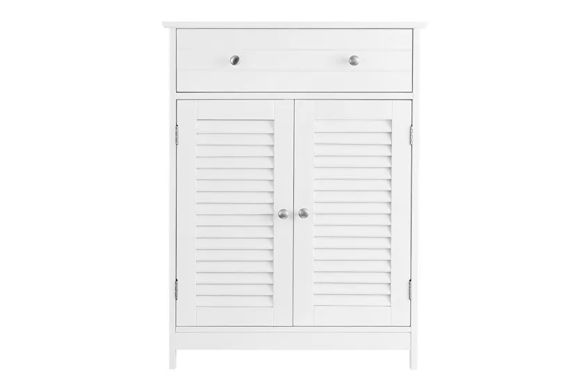Vasagle Bbc566w03 - Stylish Bathroom Cabinet With Adjustable Shelves And Drawers Vasagle Bbc566w03 - Stylish Bathroom Cabinet With Adjustable Shelves And Drawers