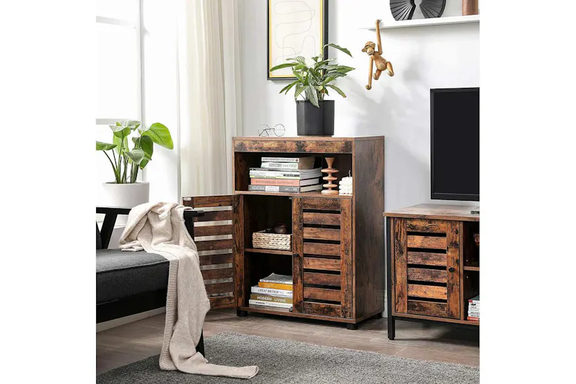 Vasagle Bbk502g01 Rustic Brown Washbasin Cabinet For Extra Storage Vasagle Bbk502g01 Rustic Brown Washbasin Cabinet For Extra Storage