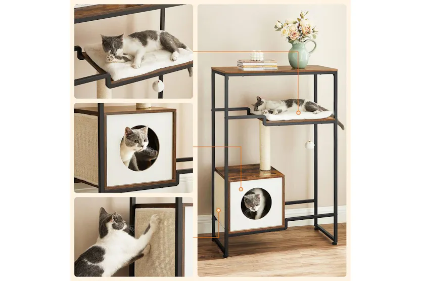 Feandrea Dog Playpen, Pdc003g01, Sturdy And Reliable Play Space For Pets, Vintage Inspired Apartment For Play And Rest Feandrea Dog Playpen, Pdc003g01, Sturdy And Reliable Play Space For Pets, Vintage Inspired Apartment For Play And Rest