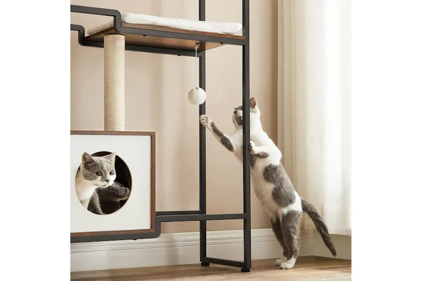 Feandrea Pdc12h - Vintage Brown Durable Pet Carrier With Sisal Scratching Post - Cat Travel Essential Feandrea Pdc12h - Vintage Brown Durable Pet Carrier With Sisal Scratching Post - Cat Travel Essential