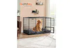 Feandrea 48" Heavy-duty Dog Cage Ppd003b01v1 With Dual Locking Doors For Safer Pet Residence Feandrea 48" Heavy-duty Dog Cage Ppd003b01v1 With Dual Locking Doors For Safer Pet Residence