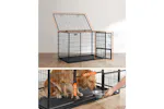 Feandrea 48" Heavy-duty Dog Cage Ppd003b01v1 With Dual Locking Doors For Safer Pet Residence Feandrea 48" Heavy-duty Dog Cage Ppd003b01v1 With Dual Locking Doors For Safer Pet Residence