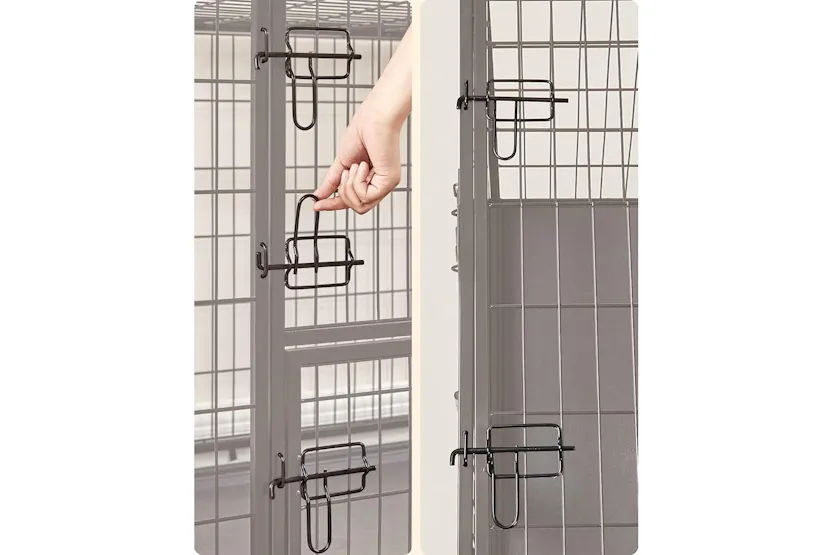Feandrea 48" Heavy-duty Dog Cage Ppd003b01v1 With Dual Locking Doors For Safer Pet Residence Feandrea 48" Heavy-duty Dog Cage Ppd003b01v1 With Dual Locking Doors For Safer Pet Residence