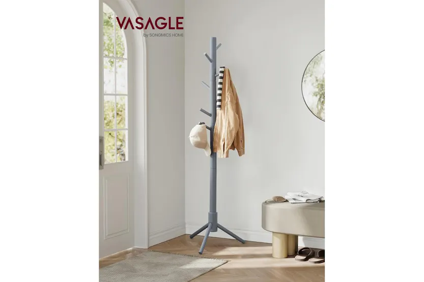 Vasagle Coat Rack - Rcr04gy - Solid Wood, Adjustable, Space-saving Diy Coat, Hat And Shoe Rack Vasagle Coat Rack - Rcr04gy - Solid Wood, Adjustable, Space-saving Diy Coat, Hat And Shoe Rack
