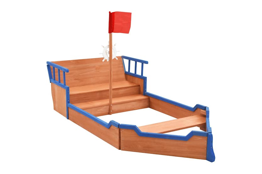 Vidaxl Sandbox Pirate Ship Firwood 190x94.5x101 Cm Vidaxl Sandbox Pirate Ship Firwood 190x94.5x101 Cm