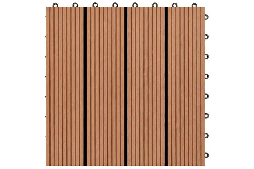 Vidaxl Wpc Tiles 30x30cm 11pcs 1m2 Brown Vidaxl Wpc Tiles 30x30cm 11pcs 1m2 Brown