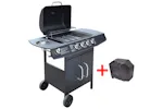 Vidaxl Gas Barbecue Grill 4+1 Cooking Zone Black Vidaxl Gas Barbecue Grill 4+1 Cooking Zone Black
