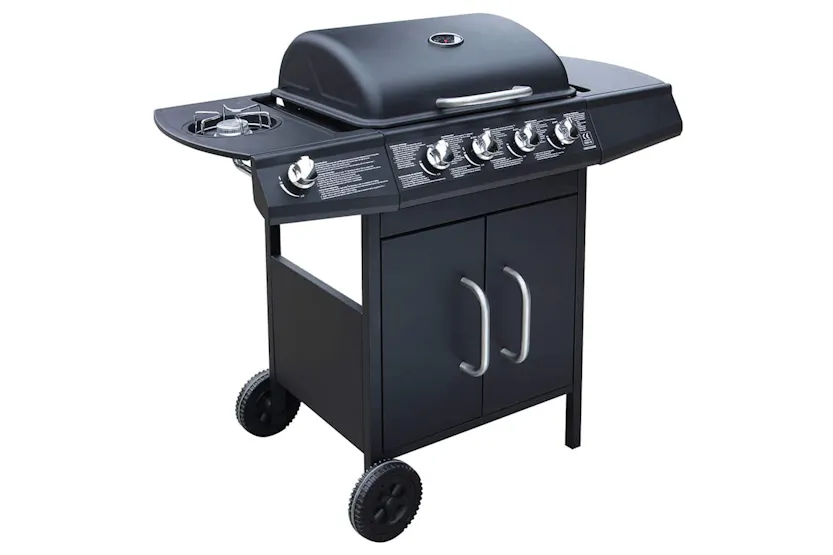 Vidaxl Gas Barbecue Grill 4+1 Cooking Zone Black Vidaxl Gas Barbecue Grill 4+1 Cooking Zone Black