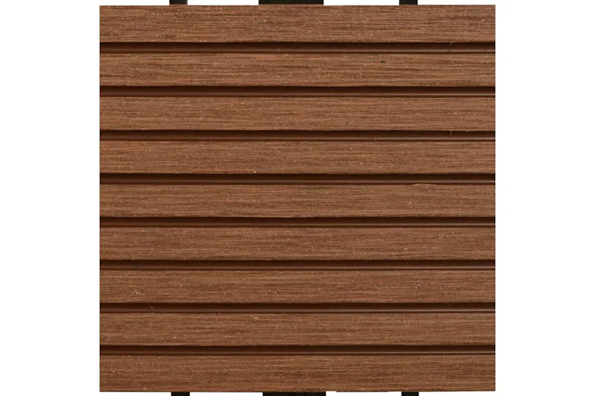 Vidaxl Wpc Tiles 30x30cm 11pcs 1m2 Brown Vidaxl Wpc Tiles 30x30cm 11pcs 1m2 Brown