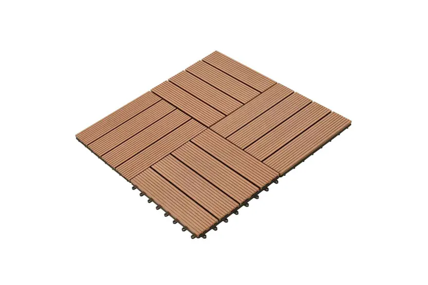 Vidaxl Wpc Tiles 30x30cm 11pcs 1m2 Brown Vidaxl Wpc Tiles 30x30cm 11pcs 1m2 Brown