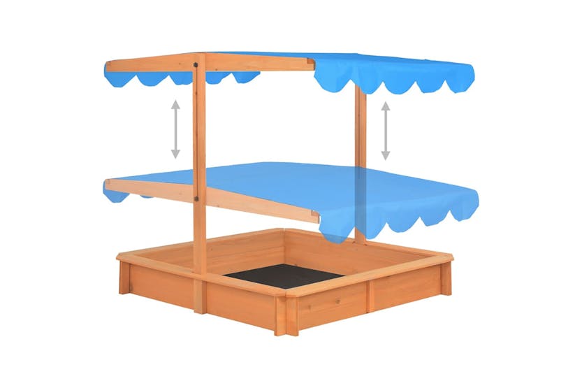 Vidaxl Sandbox With Adjustable Roof Firwood 115x115x115 Cm Vidaxl Sandbox With Adjustable Roof Firwood 115x115x115 Cm