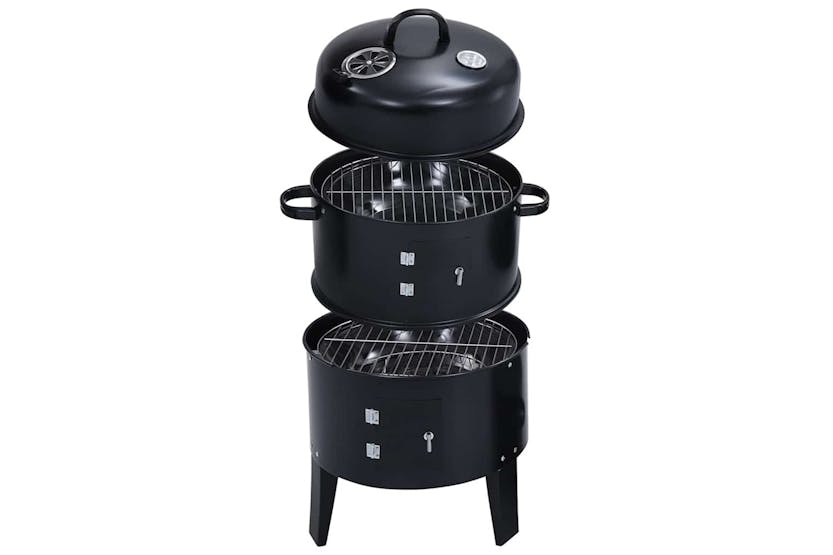 VidaXL 3-in-1 Charcoal Smoker Bbq Grill 40x80 Cm VidaXL 3-in-1 Charcoal Smoker Bbq Grill 40x80 Cm