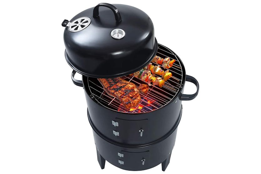 VidaXL 3-in-1 Charcoal Smoker Bbq Grill 40x80 Cm VidaXL 3-in-1 Charcoal Smoker Bbq Grill 40x80 Cm