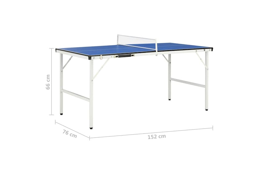 Vidaxl 5 Feet Ping Pong Table With Net 152x76x66 Cm Blue Vidaxl 5 Feet Ping Pong Table With Net 152x76x66 Cm Blue