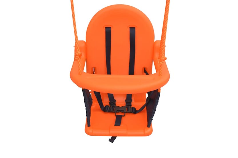 Vidaxl Toddler Swing Set With Safety Harness Orange Vidaxl Toddler Swing Set With Safety Harness Orange