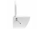 Vidaxl Wall Hung Rimless Toilet With Concealed Cistern Ceramic White Vidaxl Wall Hung Rimless Toilet With Concealed Cistern Ceramic White