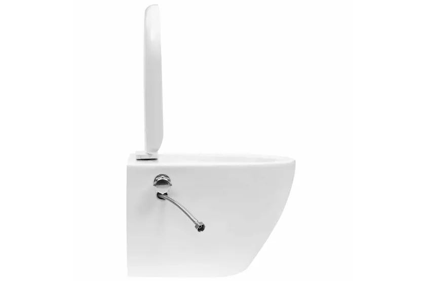 Vidaxl Wall Hung Rimless Toilet With Concealed Cistern Ceramic White Vidaxl Wall Hung Rimless Toilet With Concealed Cistern Ceramic White