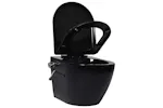 Vidaxl Wall Hung Rimless Toilet With Concealed Cistern Ceramic Black Vidaxl Wall Hung Rimless Toilet With Concealed Cistern Ceramic Black