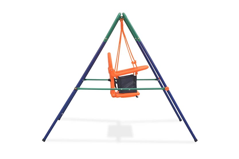 Vidaxl Toddler Swing Set With Safety Harness Orange Vidaxl Toddler Swing Set With Safety Harness Orange