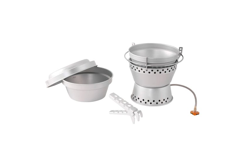 Easy Camp Camping Cooker & Stove Set Storm Silver Easy Camp Camping Cooker & Stove Set Storm Silver