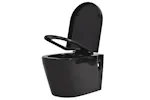 Vidaxl Wall Hung Toilet With Concealed Cistern Ceramic Black Vidaxl Wall Hung Toilet With Concealed Cistern Ceramic Black