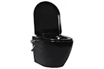 Vidaxl Wall Hung Rimless Toilet With Concealed Cistern Ceramic Black Vidaxl Wall Hung Rimless Toilet With Concealed Cistern Ceramic Black