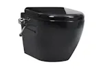 Vidaxl Wall Hung Rimless Toilet With Concealed Cistern Ceramic Black Vidaxl Wall Hung Rimless Toilet With Concealed Cistern Ceramic Black