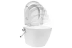 Vidaxl Wall Hung Rimless Toilet With Concealed Cistern Ceramic White Vidaxl Wall Hung Rimless Toilet With Concealed Cistern Ceramic White