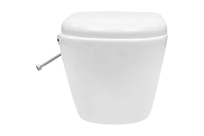 Vidaxl Wall Hung Rimless Toilet With Concealed Cistern Ceramic White Vidaxl Wall Hung Rimless Toilet With Concealed Cistern Ceramic White