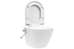Vidaxl Wall Hung Rimless Toilet With Concealed Cistern Ceramic White Vidaxl Wall Hung Rimless Toilet With Concealed Cistern Ceramic White