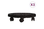 Vidaxl Plant Trolleys With Wheels 3 Pcs Diameter 30 Cm Black 170 Kg Vidaxl Plant Trolleys With Wheels 3 Pcs Diameter 30 Cm Black 170 Kg